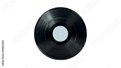 Vinyl Record Collection on transparent background