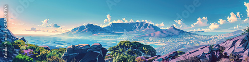 Summit Serenity - Table Mountain Illustration photo