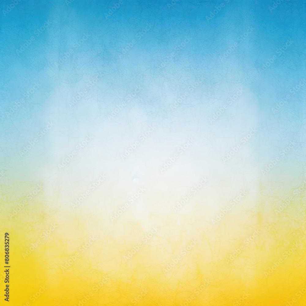 Sky Blue white yellow template empty space color gradient rough abstract background shine bright light and glow grainy noise grungy texture blank 