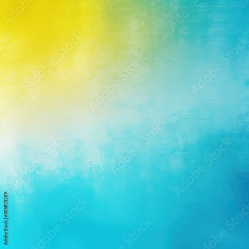 Sky Blue white yellow template empty space color gradient rough abstract background shine bright light and glow grainy noise grungy texture blank  © Lenhard