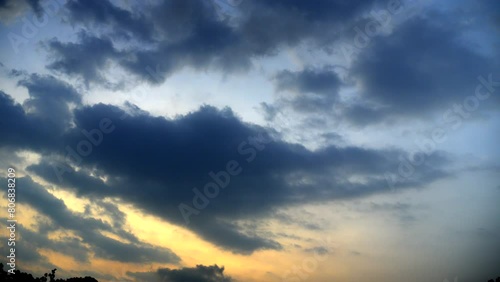 clouds time laps , evening dark clouds moving in to dark photo