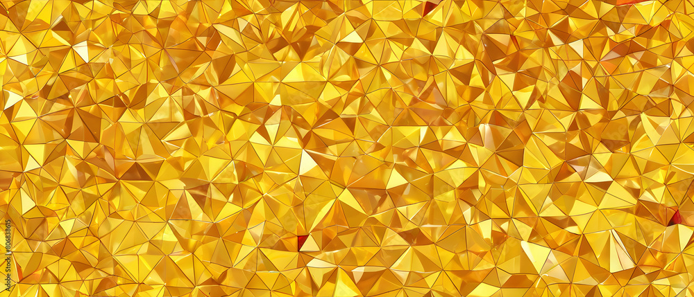 Abstract Golden Low Poly Crystal Pattern Background Abstract Golden Low Poly Crystal Pattern Background