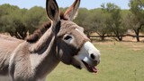 A Donkey With Its Tongue Sticking Out Tasting The2