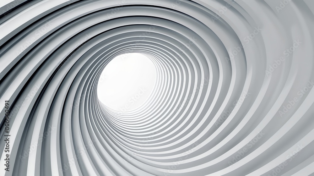 The white background with a 3D graphic of a big circle with smooth waves on center. The white background with a 3D graphic of a big circle with smooth waves on center.