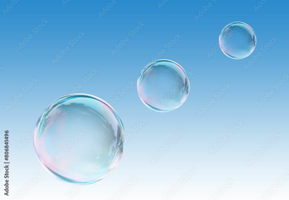 burbuja, cielo, agua, azul, fondo