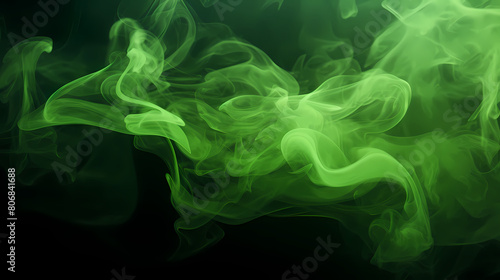 Abstract green smoke