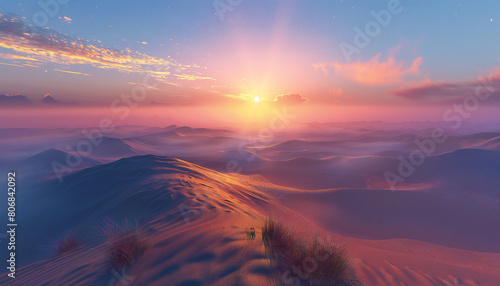 Dunescape at sunset 