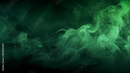 Abstract green smoke