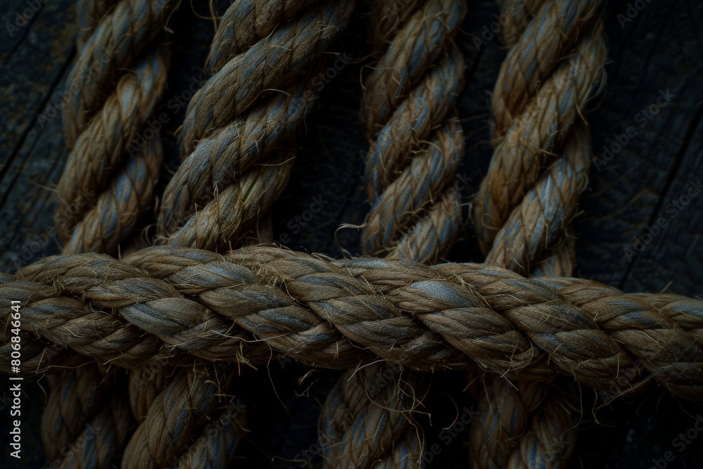 Ropes from an old sailing boat, close-up.. Beautiful simple AI generated image in 4K, unique. Ropes from an old sailing boat, close-up.. Beautiful simple AI generated image in 4K, unique.