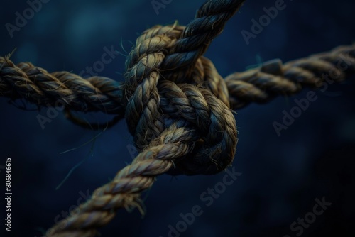 Ropes from an old sailing boat, close-up.. Beautiful simple AI generated image in 4K, unique.
