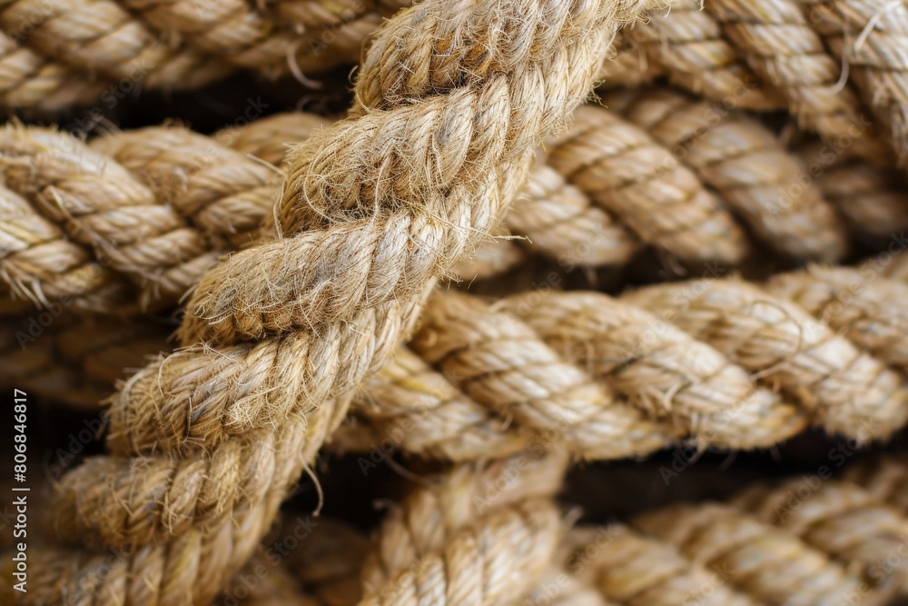 Close-up seamless pattern of ropes and twines twisted and platted into an interesting arrangement.. Beautiful simple AI generated image in 4K, unique. Close-up seamless pattern of ropes and twines twisted and platted into an interesting arrangement.. Beautiful simple AI generated image in 4K, unique.