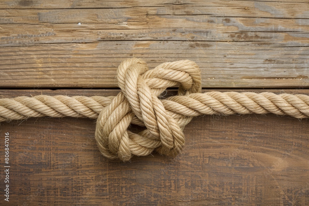 Fototapeta premium Close-Up of Rope on Black Background for a Textured Photo or Design Element. Beautiful simple AI generated image in 4K, unique.