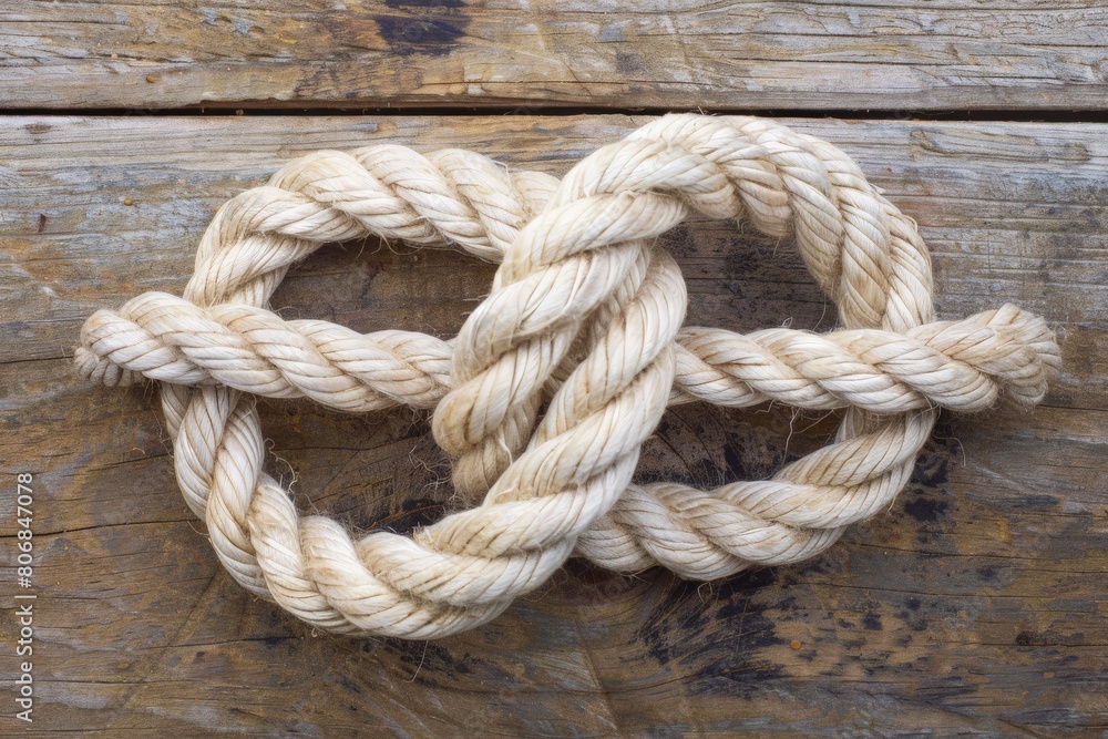 Close-up of colorful ropes tied on a black background.. Beautiful simple AI generated image in 4K, unique.