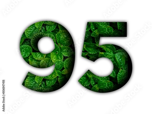 Design number 95 with leaf texture on white background.