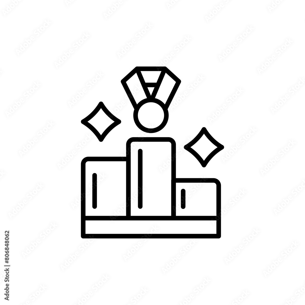 Winner podium outline icons, minimalist vector illustration ,simple transparent graphic element .Isolated on white background Winner podium outline icons, minimalist vector illustration ,simple transparent graphic element .Isolated on white background