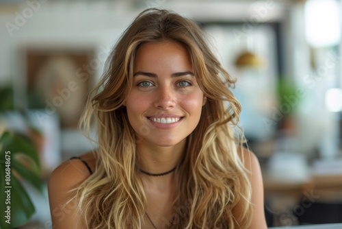 a freckled Caucasian Teenager Woman beauty set against a seamless solid backdrop, embodying a timeless allure and natural elegance.