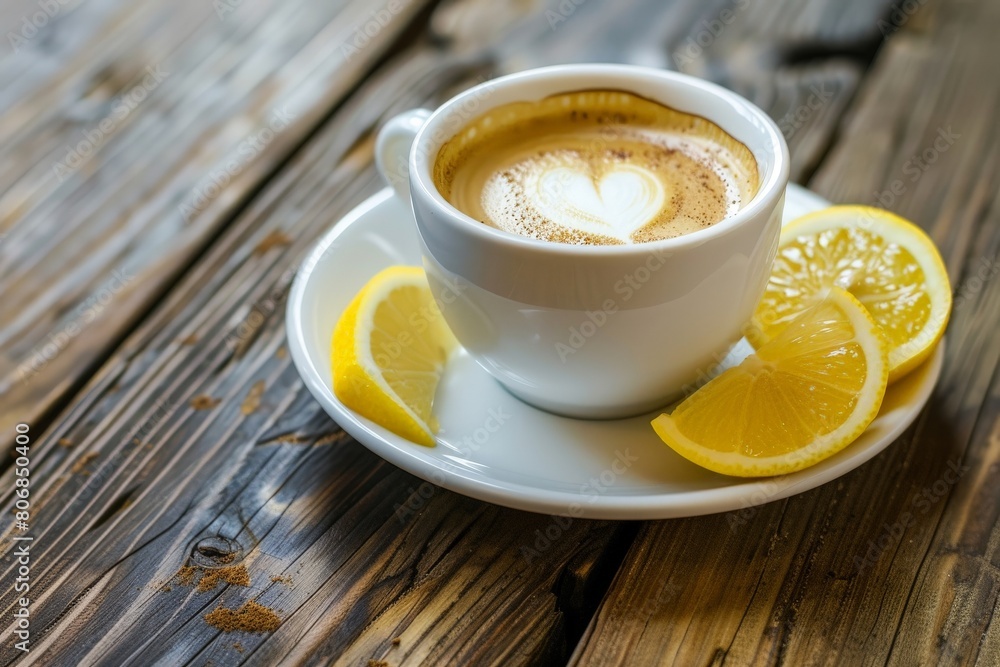Red cup of cappuccino and chocolate on the table close-up. Food photo.. Beautiful simple AI generated image in 4K, unique. Red cup of cappuccino and chocolate on the table close-up. Food photo.. Beautiful simple AI generated image in 4K, unique.
