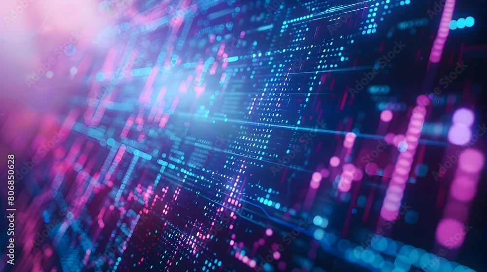 Futuristic Coding Visualization for Market Finance Futuristic Coding Visualization for Market Finance