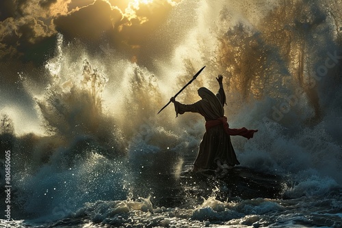 Moses parts the Red Sea Divine deliverance in a breathtaking moment