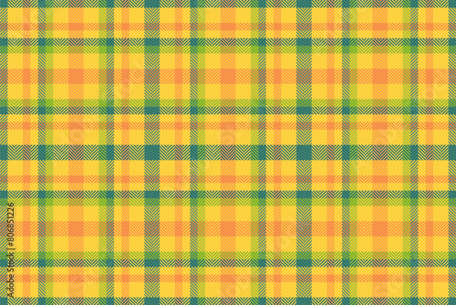 Us check vector seamless, hipster fabric background texture. Tracery textile tartan pattern plaid in yellow and mustard colors.