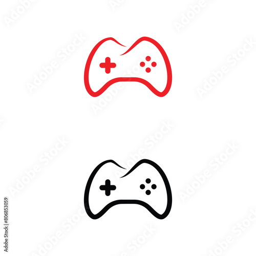 Simple modern gaming controller logo icon vector