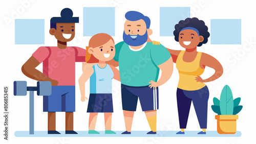 The owner and trainers being approachable and supportive fostering a sense of community and motivation.. Vector illustration
