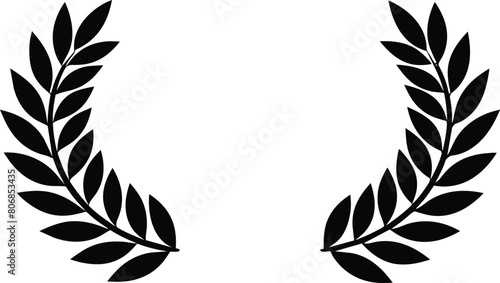 Elegant Laurel Wreath Vector Award Symbol for Premium Design Projects