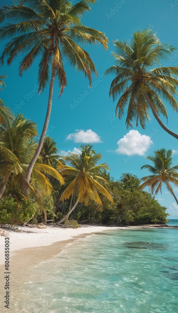 Obraz premium palm trees on the beach