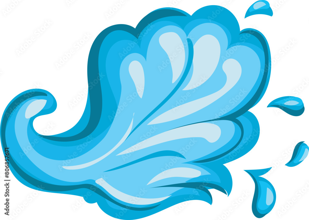 Cartoon water splash illustration on transparent background.
Cartoon water splash illustration on transparent background.