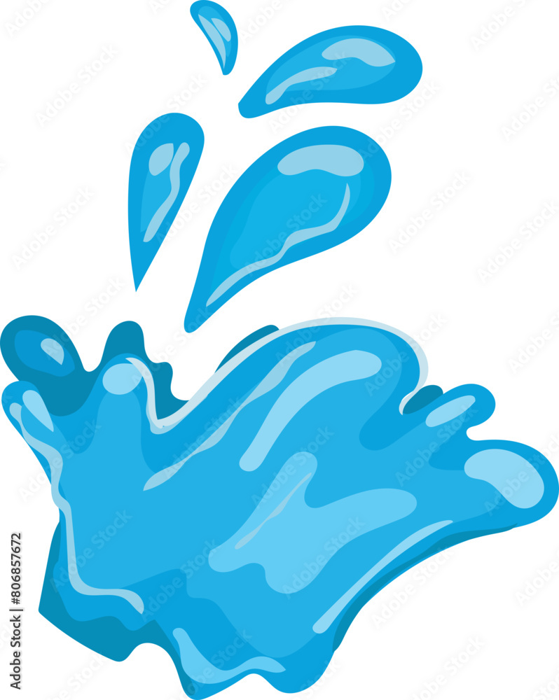 Cartoon water splash illustration on transparent background.
Cartoon water splash illustration on transparent background.