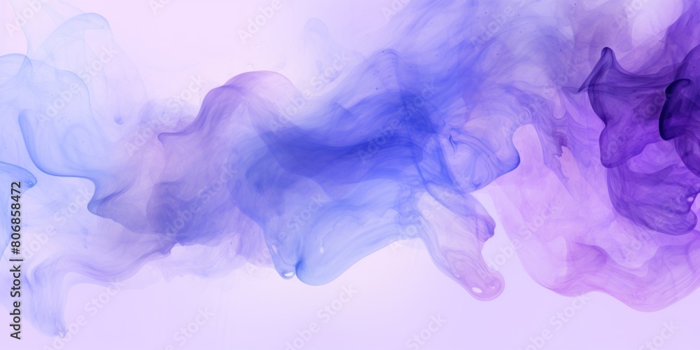 Violet background abstract water ink wave, watercolor texture blue and white ocean wave web, mobile graphic resource for copy space text 