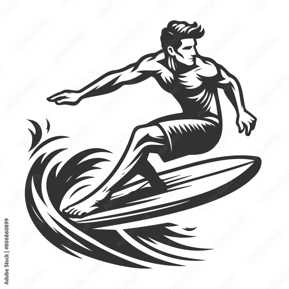 man surfing on a surfboard on the waves man surfing on a surfboard on the waves