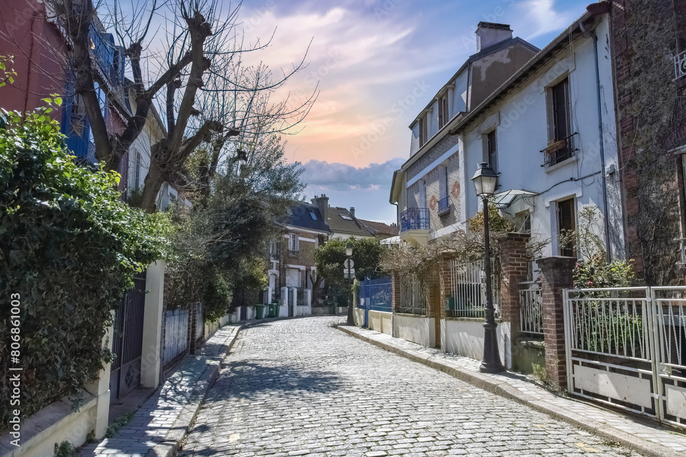 Paris, picturesque neighborhood of the Campagne in Paris Paris, picturesque neighborhood of the Campagne in Paris