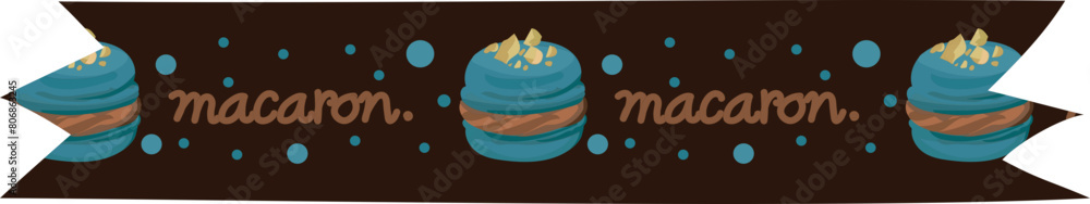 Blueberry macaron washi tape on transparent background.
Blueberry macaron washi tape on transparent background.