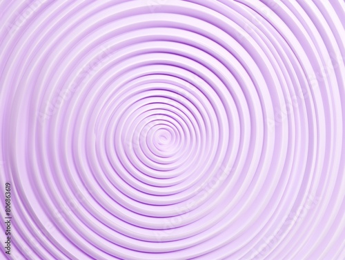 Violet thin concentric rings or circles fading out background wallpaper banner flat lay top view from above on white background with copy space blank 