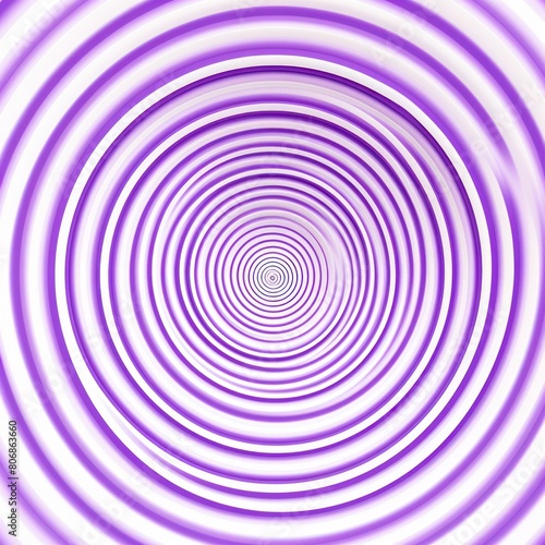 Violet thin concentric rings or circles fading out background wallpaper banner flat lay top view from above on white background with copy space blank 