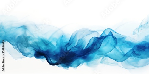 White background abstract water ink wave  watercolor texture blue and white ocean wave web  mobile graphic resource for copy space text 