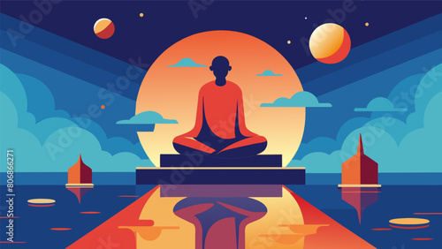 A stoic reflection appreciating the present moment and its impermanence in equal measure.. Vector illustration