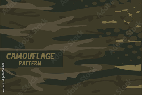 Modern army navy camouflage pattern. Abstract military gear template. Vector illustration