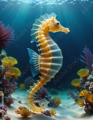 Seahorse under the sea
