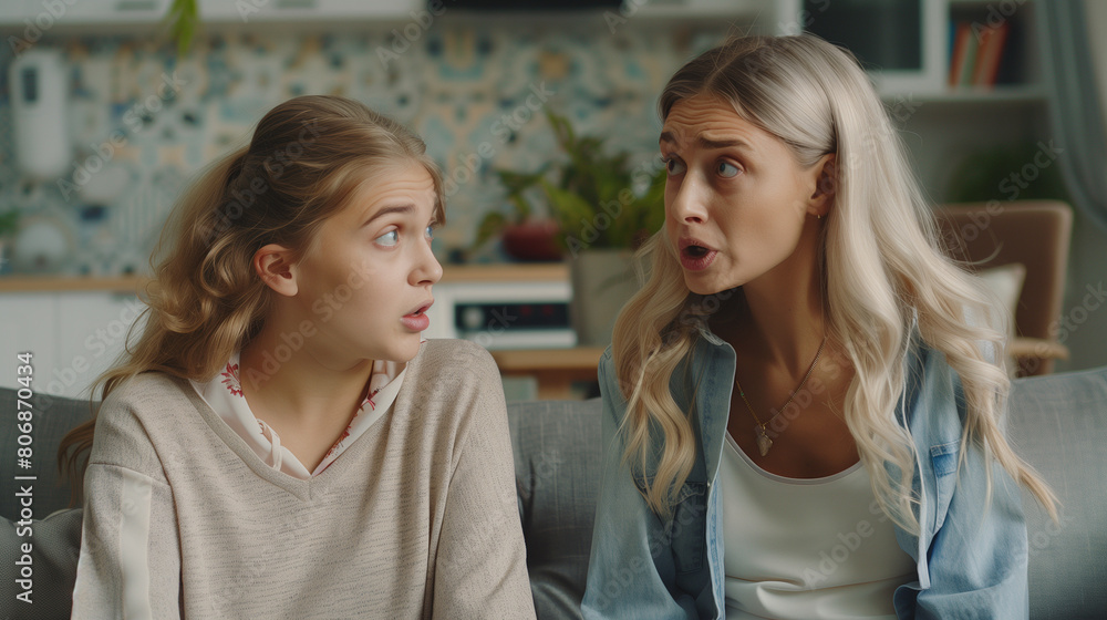 Two women in an argument discussion Two women in an argument discussion