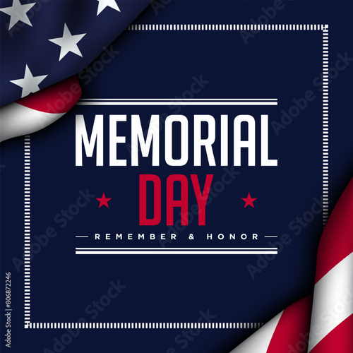 Memorial Day Background Design.