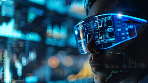 Imagine a scenario where financial analysts use augmented reality (AR) glasses or contact lenses to overlay financial data and charts onto their real-world view. The AR interface could display 