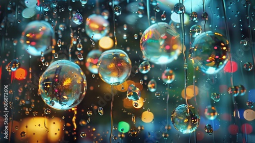its raining big glass balls photo