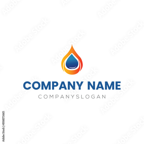 Oil drop logo design, vector logo design, illustration 