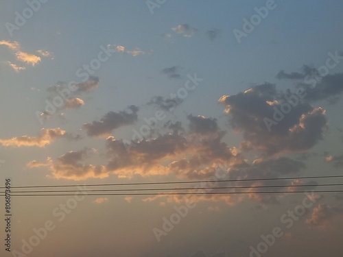 sunset over the river