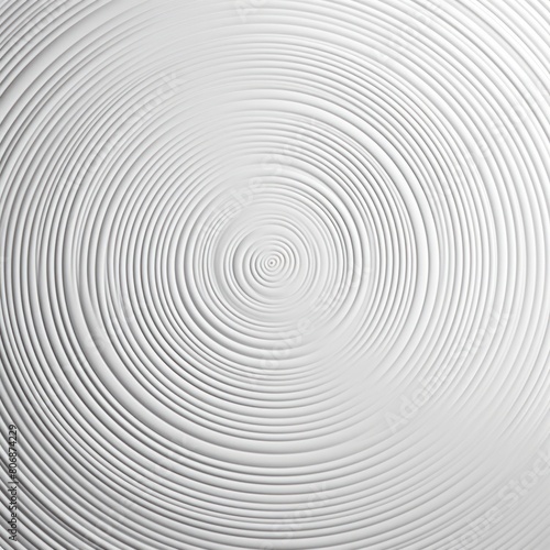 White thin concentric rings or circles fading out background wallpaper banner flat lay top view from above on white background with copy space blank 