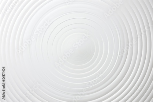 White thin concentric rings or circles fading out background wallpaper banner flat lay top view from above on white background with copy space blank 