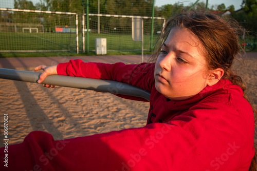 person sitting on a bench