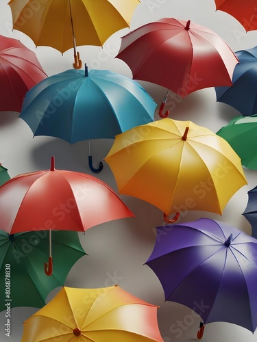 colorful umbrella background  monsoon concept 